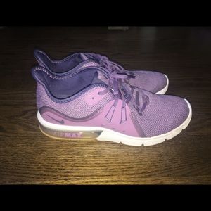 purple nike air max sneakers size 10.5